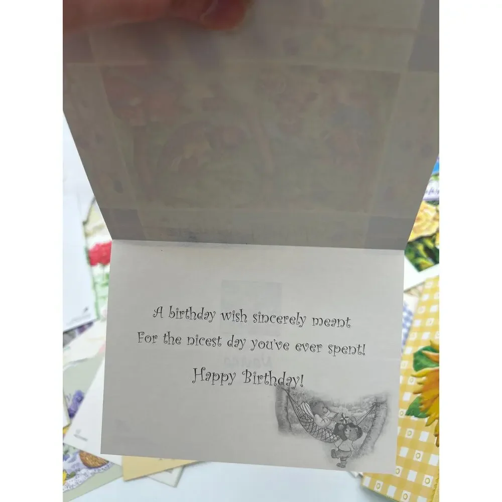 Lot of 20 Unused Happy Birthday Greeting Cards USA Made Floral Lighthouse Mixed